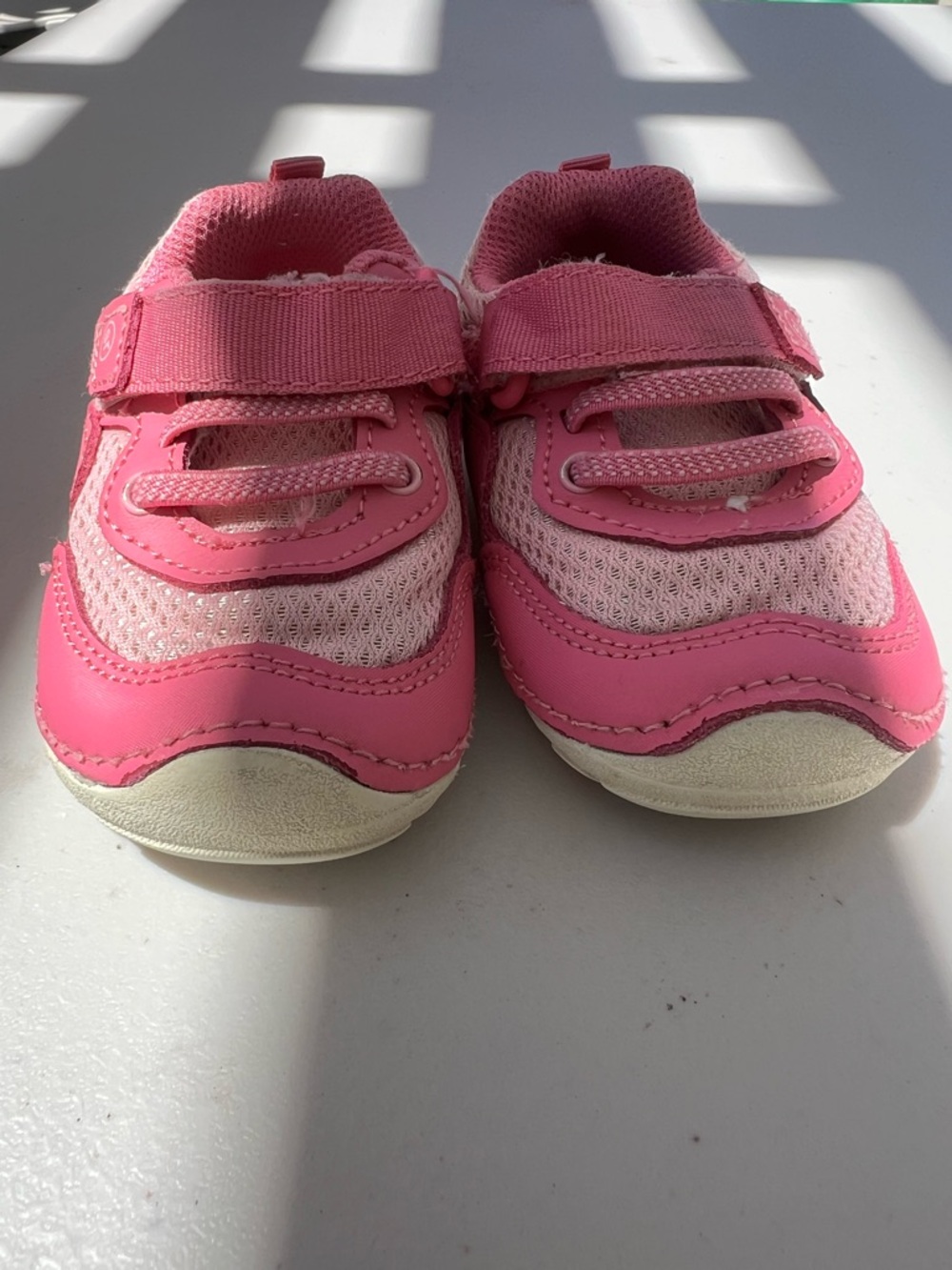 Stride Rite Pink Mesh Velcro Sneakers